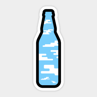 magritte art bottlel Sticker